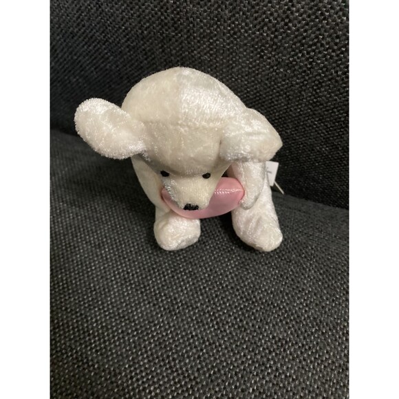 Lot of 2 Russ Berrie Russplus Lil Luv Sitting Bears Beanbag Pink Hearts Tags 6” - Picture 10 of 16